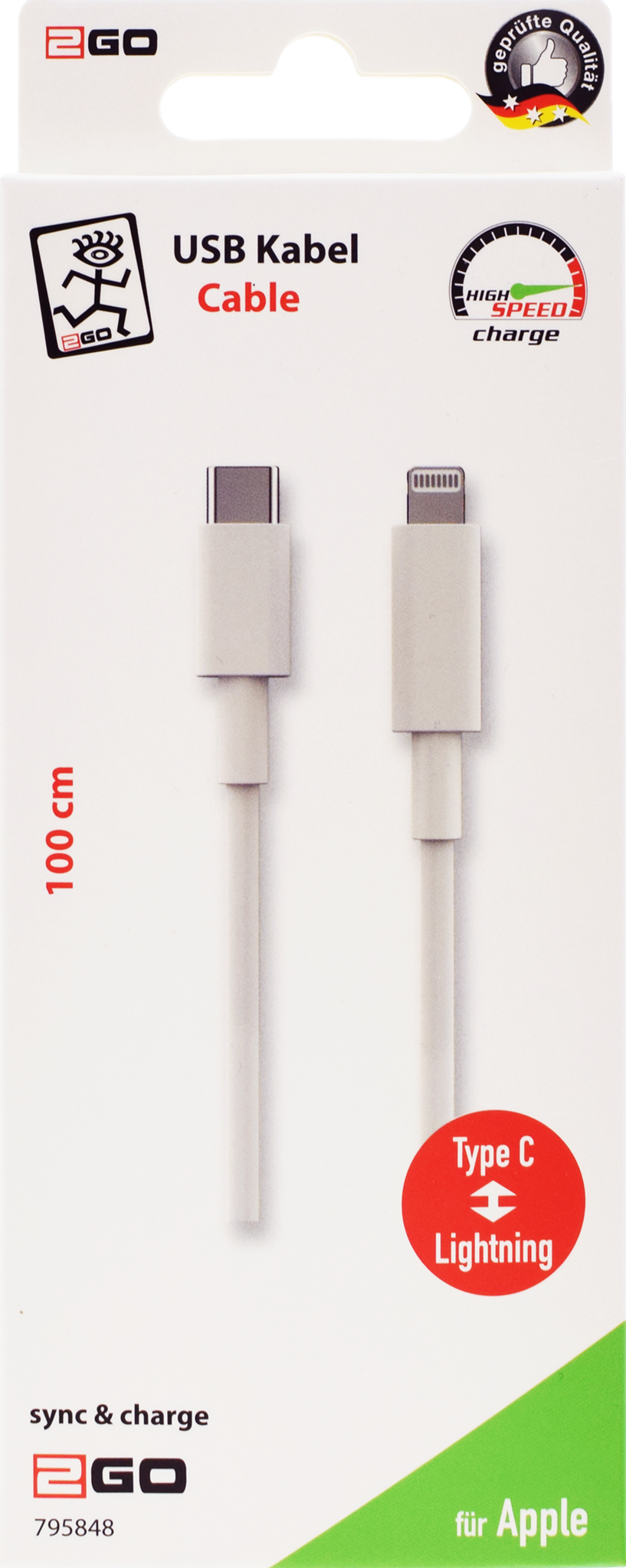 Bild von USB Datenkabel - weiß - 100cm